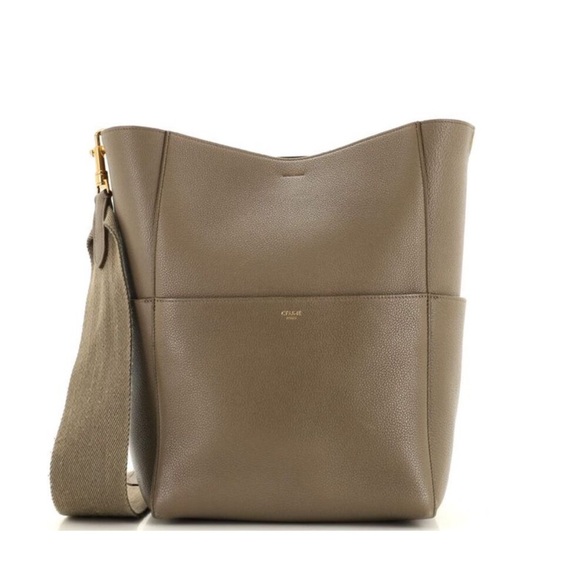 Celine Seau Sangle Bucket Bag in Grey / Taupe - Picture 2 of 11